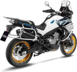 Exhaust Tip With Noise Certification Lv-14 Steel Black Carbon Fiber End Cap - Leovince Compatible With Ktm 790 Adventure - R (2019-2020)