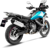 Auspuffendrohr Ohne Geräuschzulassung Lv-14 Edelstahl Endkappe Carbon Fiber - Leovince Kompatibel Mit Cfmoto 800 Mt (2022-2024)