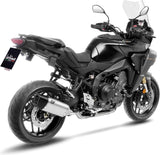 Complete Catalytic Exhaust System With Sound Certification Lv-14 R Titanium Carbon Fiber End Cap - Leovince Compatible With Yamaha Tracer 9 (2021-2024)