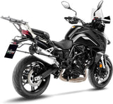 Auspuffendrohr Ohne Geräuschzulassung Lv-14 Titan Endkappe Carbon Fiber - Leovince Kompatibel Mit Benelli Trk 702 - X (2023-2024)