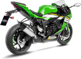 Exhaust Tip With Noise Certification Lv-14 R Stainless Steel Carbon Fiber End Cap - Leovince Compatible With Kawasaki Zx 6R Ninja (2024-2026)