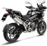 Auspuffendrohr Ohne Geräuschzulassung Lv-14 Edelstahl Endkappe Carbon Fiber - Leovince Kompatibel Mit Triumph Tiger 1200 Gt Rally (2025-2026)