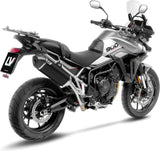 Auspuffendrohr Ohne Geräuschzulassung Lv-14 Edelstahl Schwarz Endkappe Carbon Fiber - Leovince Kompatibel Mit Triumph Tiger 900 Rally Pro (2024-2026)