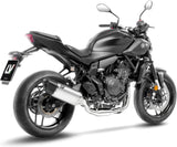 Komplette Abgasanlage Mit Katalysator Und Geräuschzulassung Lv-14 R Titan Endkappe Carbon Fiber - Leovince Kompatibel Mit Yamaha Mt-07 (2021-2024)