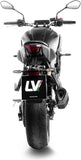 Auspuffendrohr Ohne Geräuschzulassung Lv-14 R Edelstahl Schwarz Endkappe Carbon Fiber - Leovince Kompatibel Mit Yamaha Mt-07 (2025-2026)