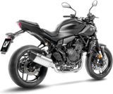 Exhaust Tip Without Sound Certification Lv-14 R Stainless Steel Carbon Fiber End Cap - Leovince Compatible With Yamaha Mt-07 (2021-2024)
