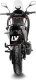 Auspuffendstück Mit Geräuschzulassung Lv-14 Edelstahl Schwarz Endkappe Carbon Fiber - Leovince Kompatibel Mit Moto Morini X-Cape 700 (2025-2026)