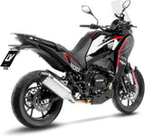 Auspuffendrohr Ohne Geräuschzulassung Lv-14 Titan Endkappe Carbon Fiber - Leovince Kompatibel Mit Moto Morini X-Cape 700 (2025-2026)