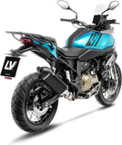 Auspuffendstück Mit Geräuschzulassung Lv-14 Edelstahl Schwarz Endkappe Carbon Fiber - Leovince Kompatibel Mit Qj Motor Srt 600 Sx (2024-2026)