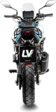Auspuffendstück Mit Geräuschzulassung Lv-14 Edelstahl Schwarz Endkappe Carbon Fiber - Leovince Kompatibel Mit Qj Motor Srt 600 Sx (2024-2026)