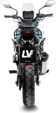Exhaust Tip With Noise Certification Lv-14 Stainless Steel Carbon Fiber End Cap - Leovince Compatible With Qj Motor Srt 600 Sx (2024-2026)