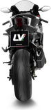 Komplette Auspuffanlage Ohne Katalysator Und Ohne Geräuschzulassung Lv-14 R Edelstahl Schwarz Endkappe Carbon Fiber - Leovince Kompatibel Mit Yamaha Yzf-R9 900 (2025-2026)