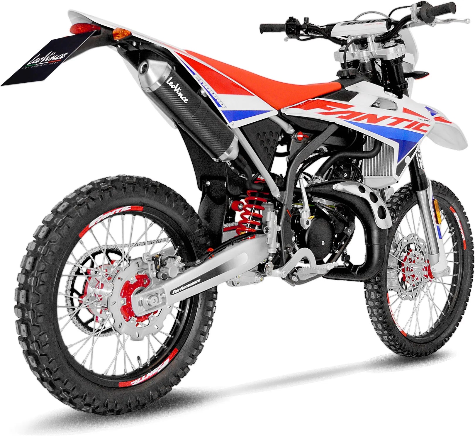 Auspuffendstück Mit Geräuschzulassung X-Fight Carbon Fiber Endkappe Edelstahl - Leovince Kompatibel Mit Fantic Motor Motard 50 (2019-2020)