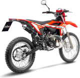 Auspuffendstück Mit Geräuschzulassung X-Fight Edelstahl Schwarz Endkappe Edelstahl - Leovince Kompatibel Mit Beta Rr 50 Enduro - Sport (2023-2024)