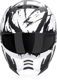 Integralhelm Für Motorrad Scorpion Exo Exo-Combat Ii Polycarbonate Mattschwarz Weiß Marauder Grösse Xs