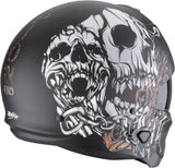 Integralhelm Für Motorrad Scorpion Exo Exo-Combat Ii Polycarbonate Mattschwarz Weiß Gold Genesis Grösse M