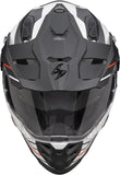 Integralhelm Für Motorrad Scorpion Exo Adf-9000 Air Ultra Tct Mattweiß Schwarz Rot Feat Grösse M