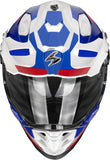 Integralhelm Für Motorrad Scorpion Exo Adf-9000 Air Ultra Tct Weiß Blau Rot Patrol Grösse Xs