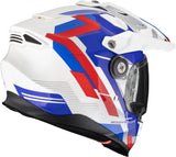 Integralhelm Für Motorrad Scorpion Exo Adf-9000 Air Ultra Tct Weiß Blau Rot Patrol Grösse Xs