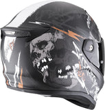 Integralhelm Für Motorrad Scorpion Exo Covert Fx Ultra Tct Mattschwarz Grau Gold Skullz Grösse L