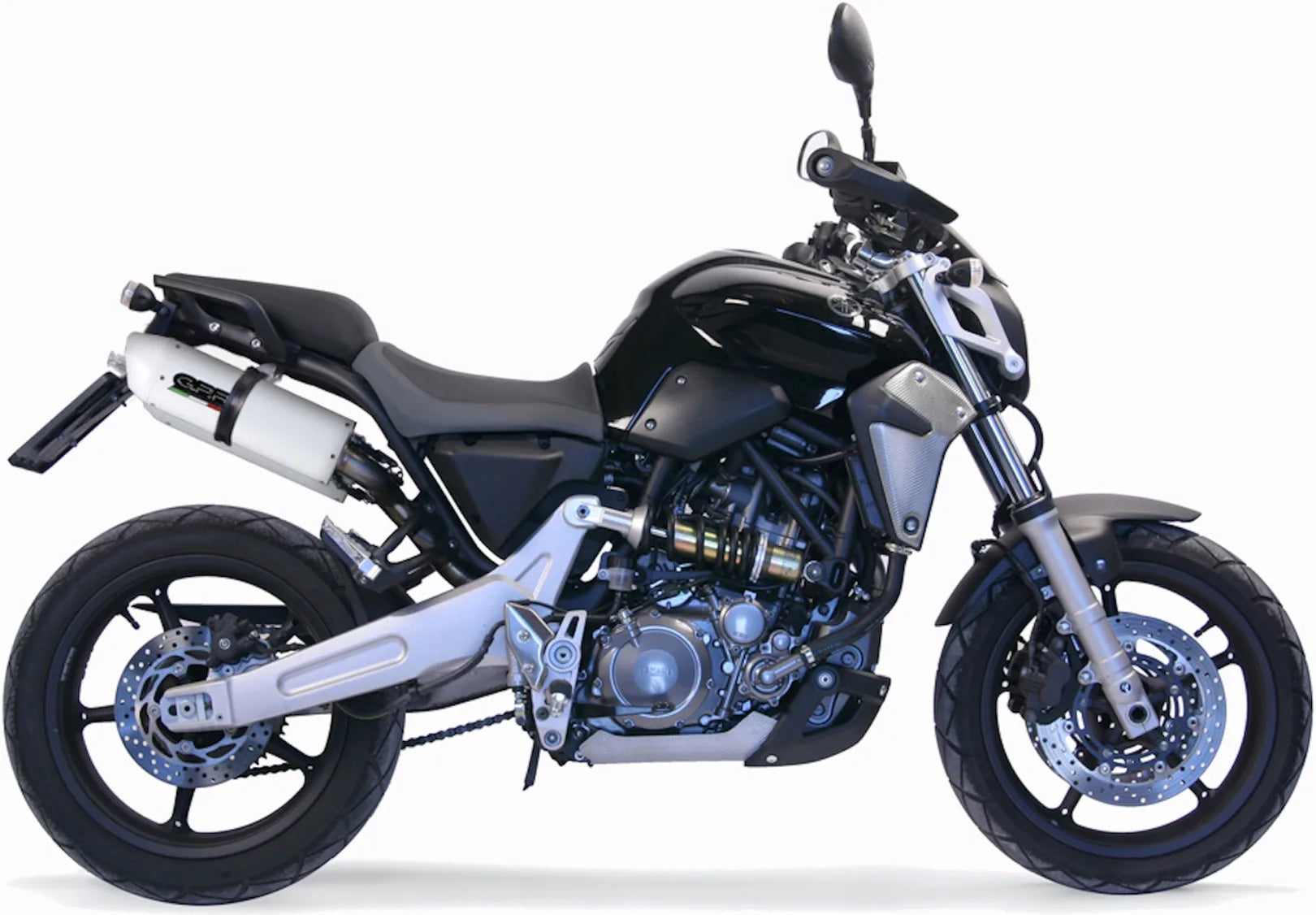 Doppelauspuffanlage Mit Geräuschzulassung Albus Ceramic Alu Weiss - Gpr Kompatibel Mit Yamaha Mt-03 (2006-2013)