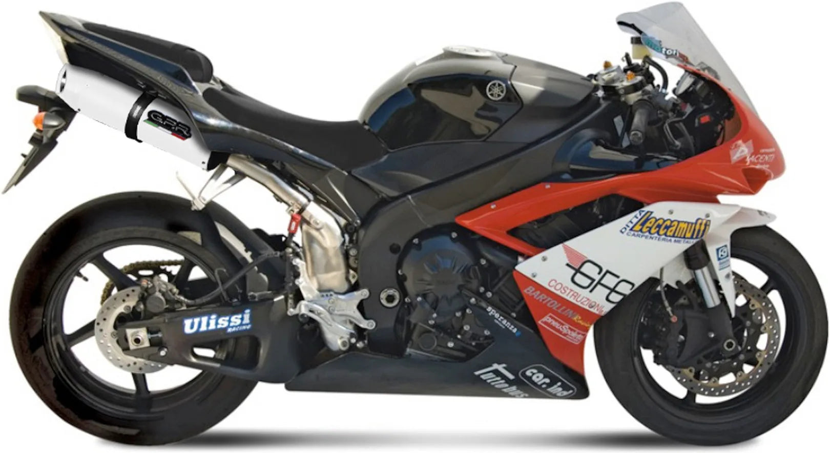 Doppelauspuffanlage Mit Geräuschzulassung Albus Ceramic Alu Weiss - Gpr Kompatibel Mit Yamaha Yzf 1000 R1 (2007-2008)