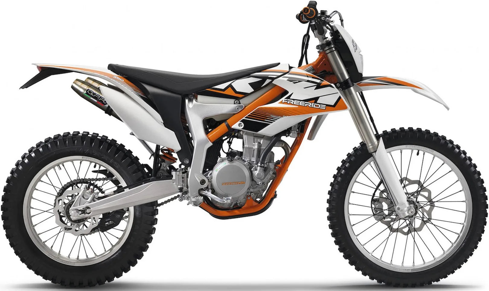Doppelauspuffanlage Mit Geräuschzulassung Deeptone Edelstahl - Gpr Kompatibel Mit Ktm Freeride 350 4T (2012-2017)