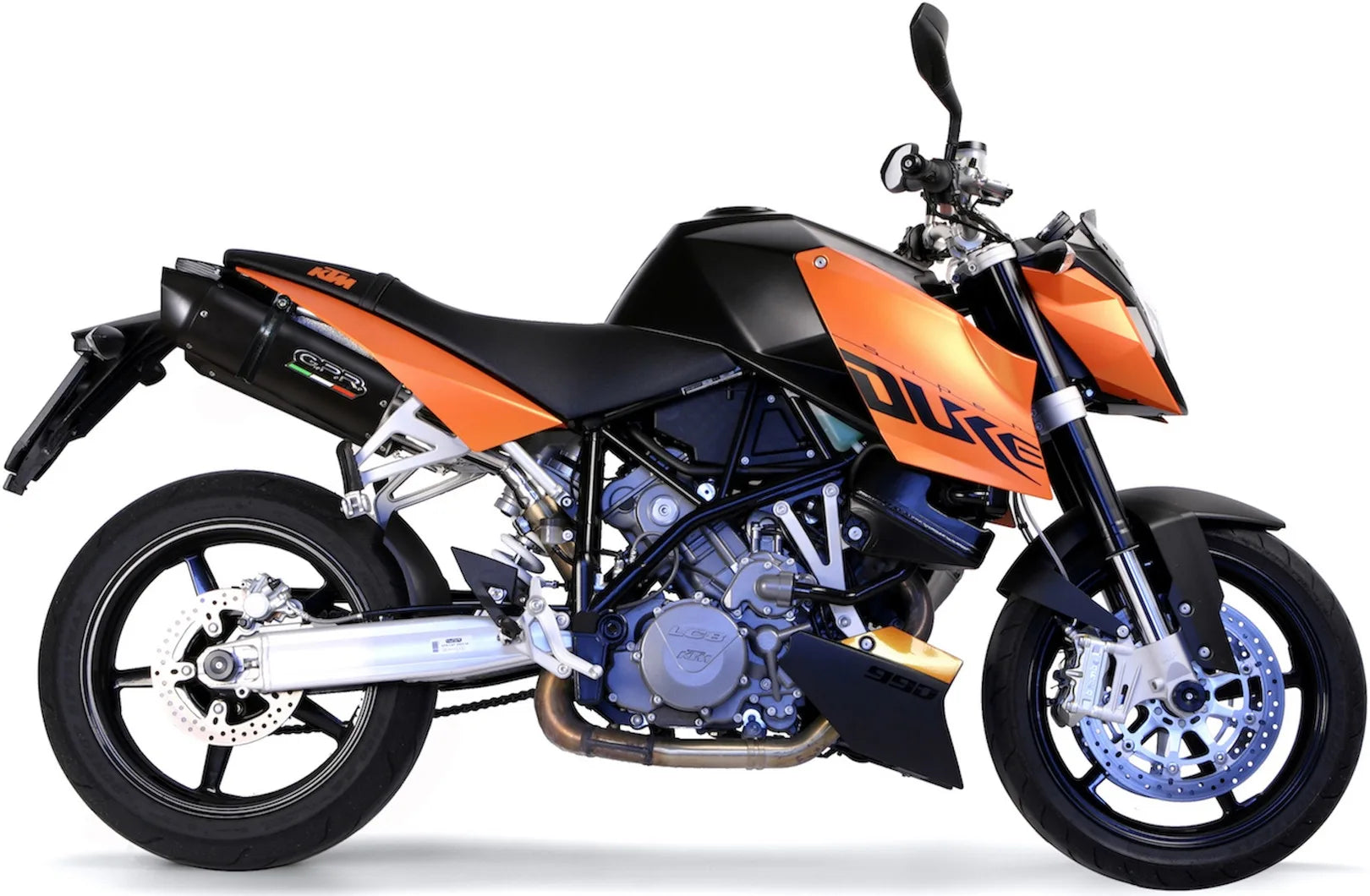 Doppelauspuffanlage Mit Katalysator Und Geräuschzulassung Furore Alu Schwarz - Gpr Kompatibel Mit Ktm 990 Super Duke - R (2004-2012)