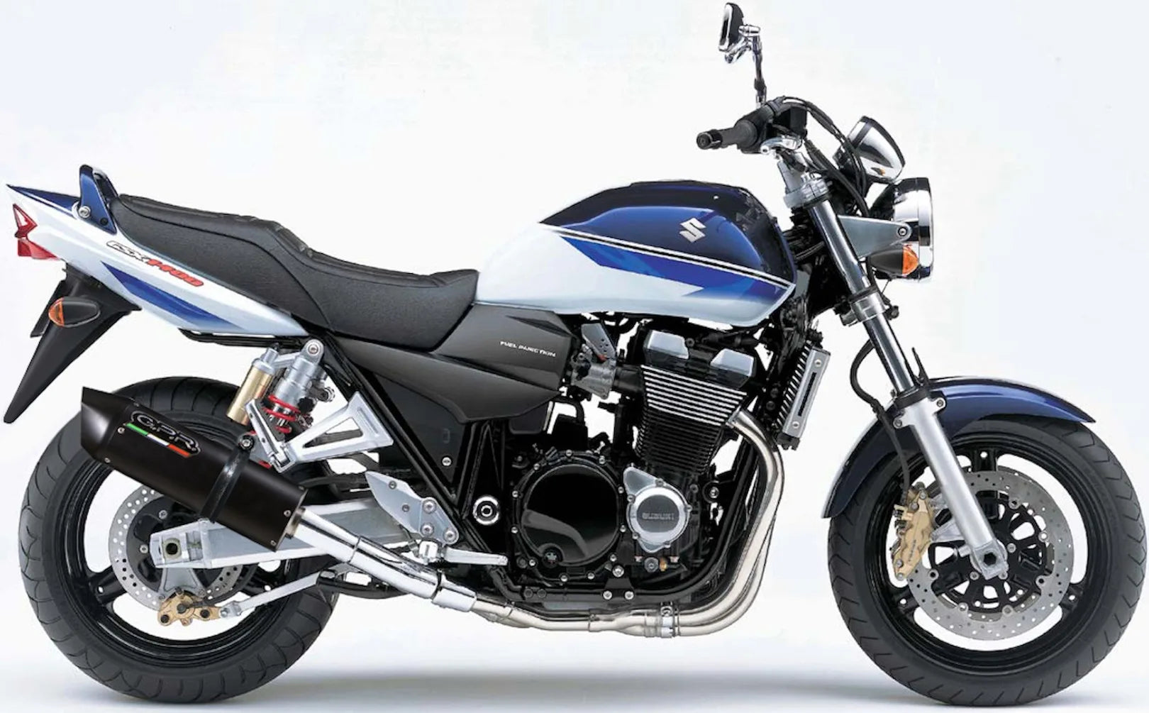 Doppelauspuffanlage Mit Katalysator Und Geräuschzulassung Furore Alu Schwarz - Gpr Kompatibel Mit Suzuki Gsx 1400 (2001-2007)