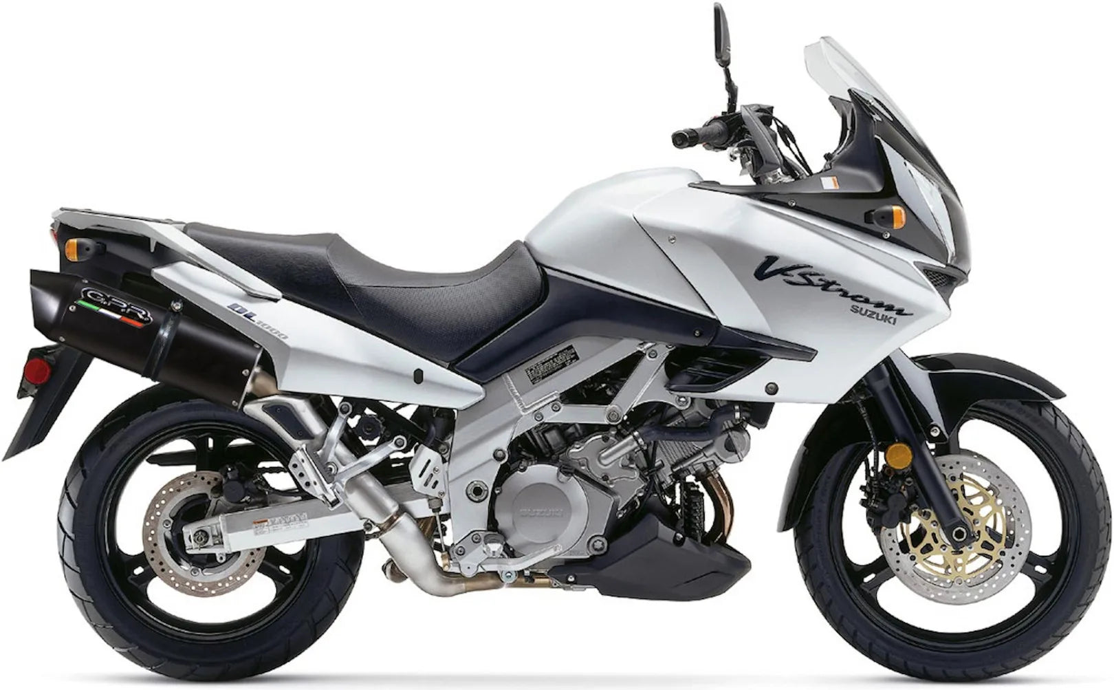 Doppelauspuffanlage Mit Katalysator Und Geräuschzulassung Furore Alu Schwarz - Gpr Kompatibel Mit Suzuki V-Strom Dl 1000 (2002-2013)