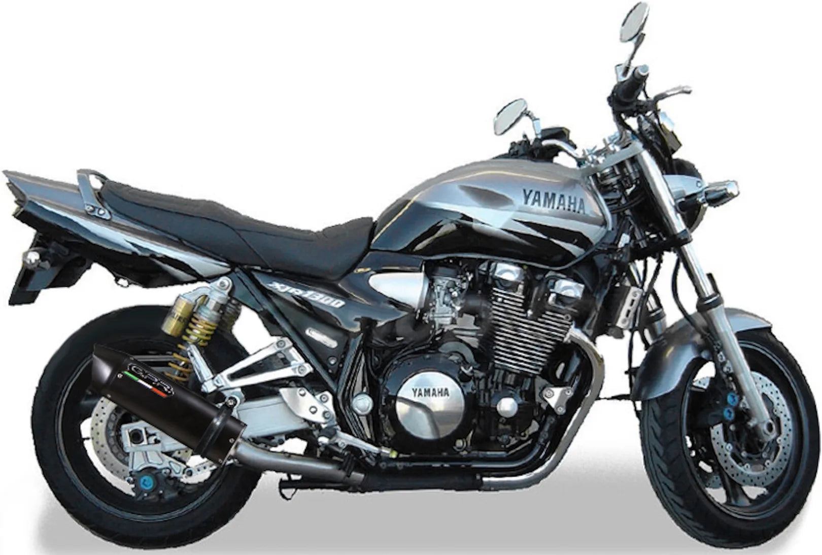 Doppelauspuffanlage Mit Geräuschzulassung Furore Alu Schwarz - Gpr Kompatibel Mit Yamaha Xjr 1300 (1999-2006)