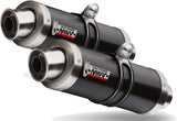 Dual Non-Catalytic Exhaust System With Sound Certification Gp Steel Black - Mivv Compatible With Suzuki Gsx-R 1000 (2007-2008)