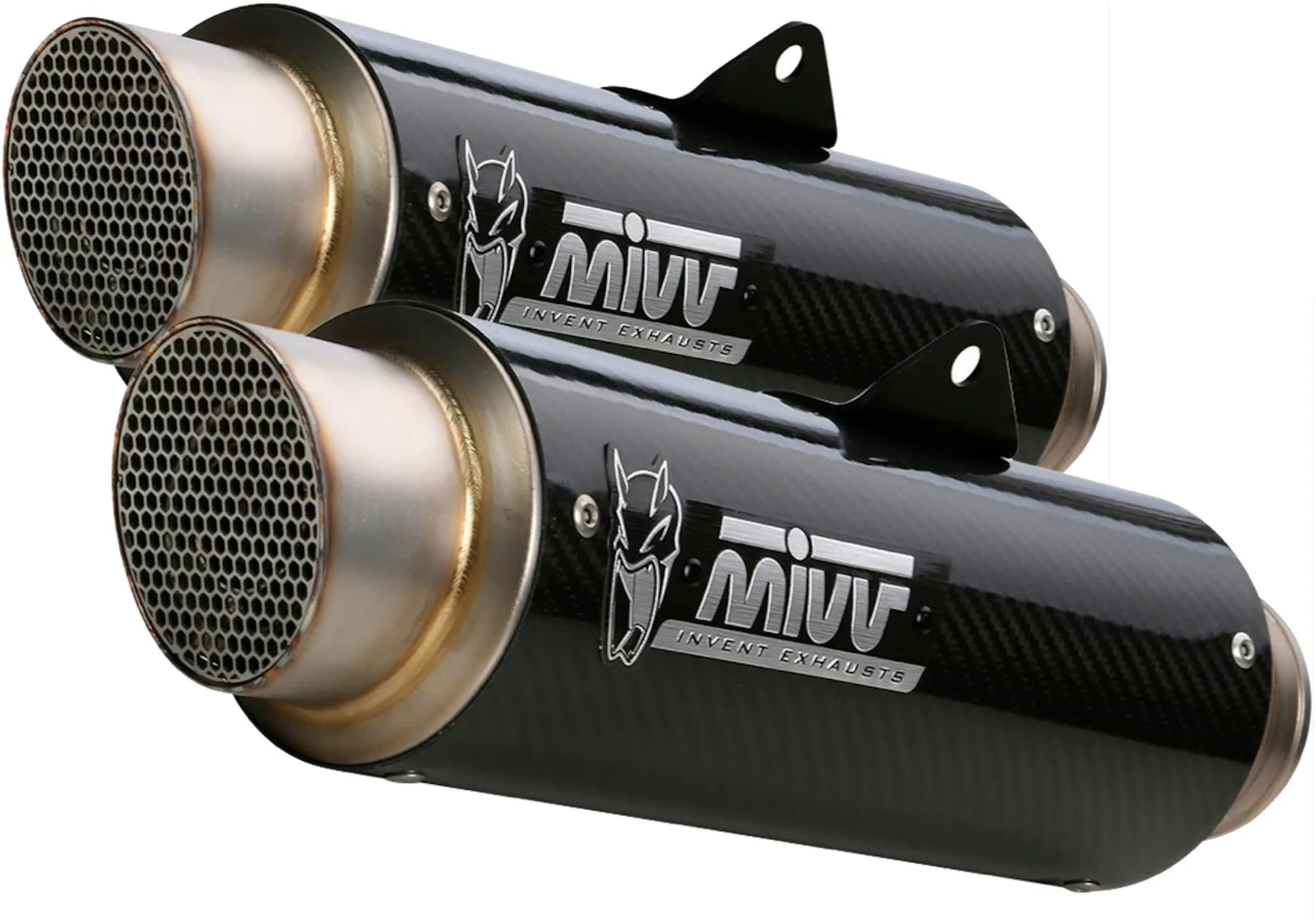 Doppelauspuffanlage Mit Geräuschzulassung Gppro Carbon - Mivv Kompatibel Mit Ducati Scrambler 1100 (2018-2020)