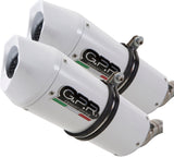 Dual Exhaust System With Sound Certification Albus Evo4 White Aluminium - Gpr Compatible With Triumph Speed Triple 1050 (2016-2020)