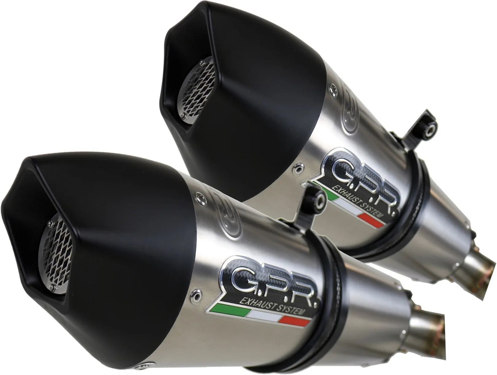 Doppelauspuffanlage Mit Geräuschzulassung Gp Evo4 Titan - Gpr Kompatibel Mit Aprilia Dorsoduro 1200 (2011-2016)