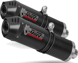Doppelauspuffanlage Ohne Katalysator Mit Geräuschzulassung Oval Carbon Carbon - Mivv Kompatibel Mit Yamaha Xt 660 R (2004-2016)