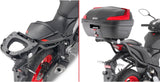 Monolock Black Top Case - 29 Lt Technopolymer - Givi Compatible With Yamaha Mt-03 321 (2020-2024)
