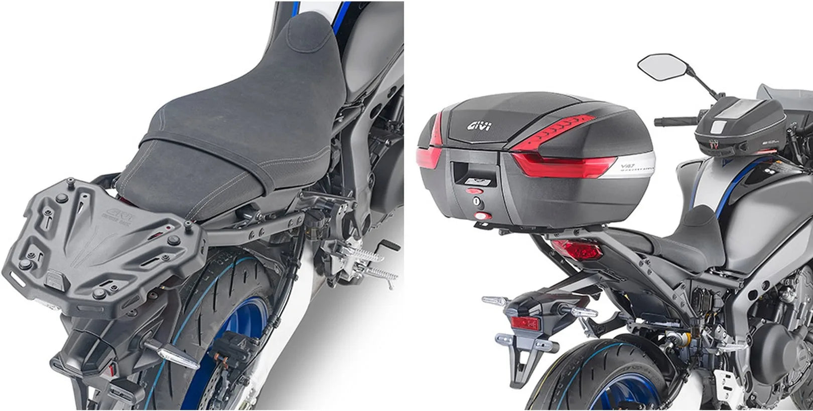Motorradkoffer Monokey Schwarz 33 Lt Nylon - Givi Kompatibel Mit Yamaha Mt-09 - Sp (2021-2023)