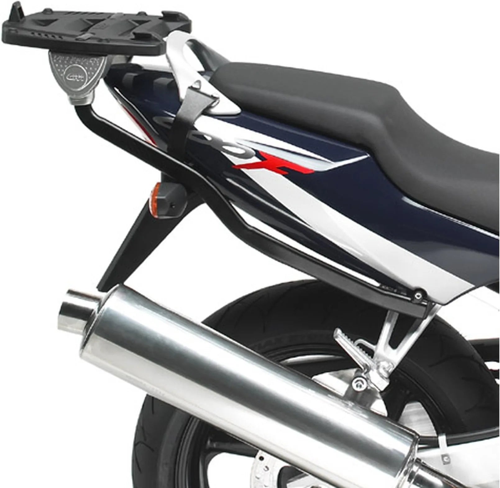 Motorradkoffer Monokey Trekker Aluminium Schwarz 33 Lt Trekker Aluminium - Givi Kompatibel Mit Honda Cbr 600 F (1999-2009)