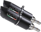 Dual Exhaust System With Sound Certification Furore Aluminium Black - Gpr Compatible With Ducati Monster 695 (2006-2008)