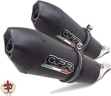 Doppelauspuffanlage Mit Geräuschzulassung Gpe Anniversary Titan Schwarz - Gpr Kompatibel Mit Ducati Hypermotard 1100 - Evo (2007-2012)