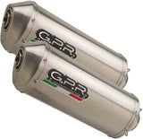 Dual Exhaust System With Sound Certification Satinox Stainless Steel - Gpr Compatible With Cagiva Raptor 650 (2001-2005)