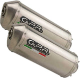 Doppelauspuffanlage Mit Geräuschzulassung Satinox Edelstahl - Gpr Kompatibel Mit Aprilia Tuono R 1000 Factory (2006-2010)