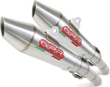 Dual Exhaust System With Sound Certification Vintacone Stainless Steel - Gpr Compatible With Moto Guzzi California 1100 Special - Stone - Sport - Ev - Alu (1997-2005)