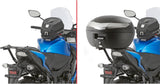 Monolock Black Tech Top Case - 30 Lt Technopolymer - Givi Compatible With Suzuki Gsx-S 1000 (2015-2020)