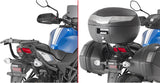 Monokey Arena Black Tech Top Case - 45 Lt Arena Technopolymer - Givi Compatible With Suzuki Sv 650 (2016-2024)