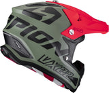 Offroad-Helm Für Motorrad Scorpion Exo Vx-22 Air Ultra Tct Mattgrün Schwarz Rot Updown Grösse S