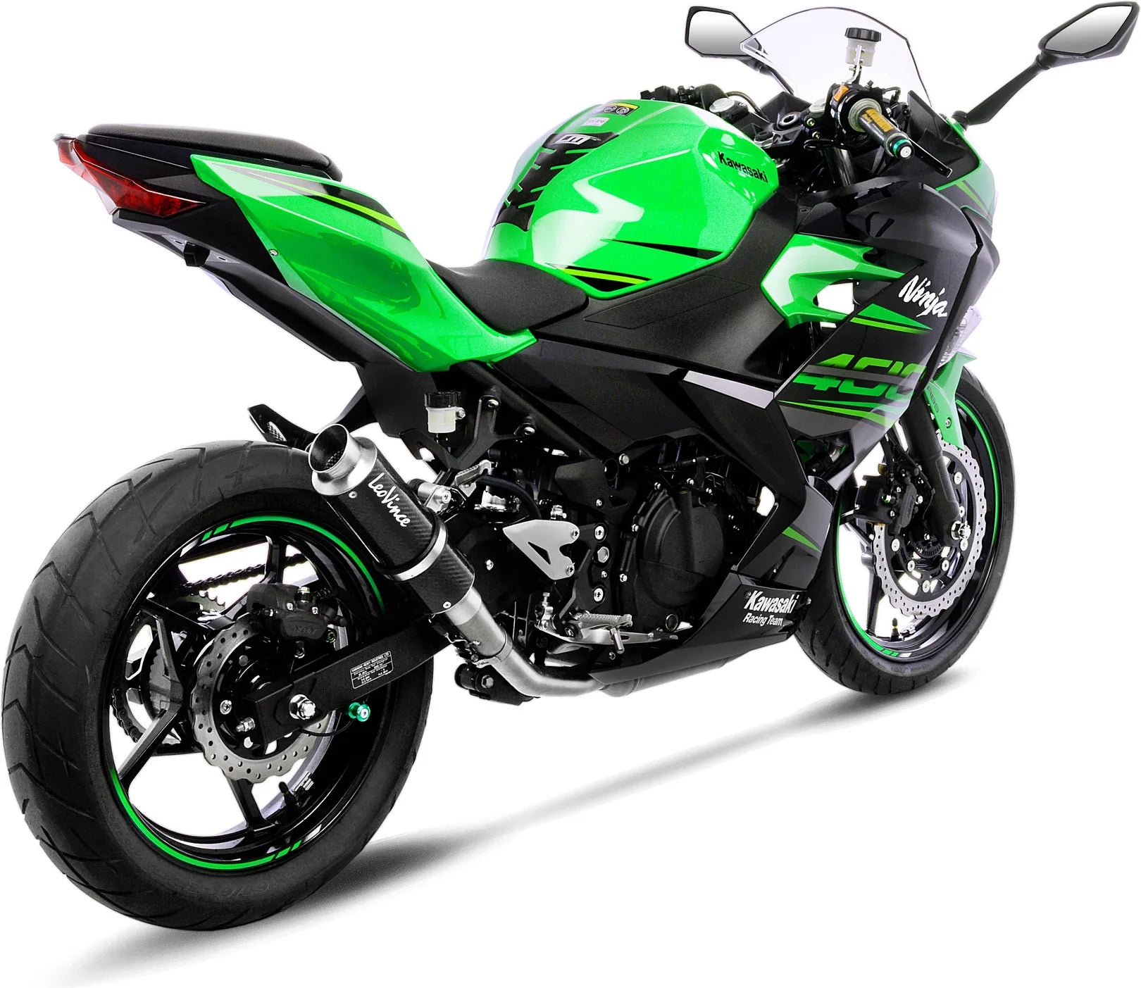 Auspuffendrohr Ohne Geräuschzulassung Gp Corsa Carbon Fiber - Leovince Kompatibel Mit Kawasaki Z 400 (2019-2021)