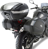 Motorradkoffer Monokey Trekker Aluminium Schwarz 33 Lt Trekker Aluminium - Givi Kompatibel Mit Yamaha Xj6 600 (2009-2012)