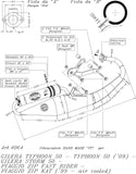 Complete Catalytic Exhaust System With Sound Certification Hand Made Tt Aluminum - Leovince Compatible With Piaggio Typhoon 50 2T (2002-2008)